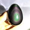 Wholesale natural healing rainbow eyes obsidian crystal egg stand healing