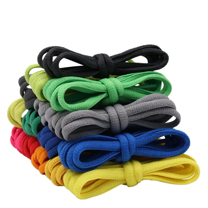 

Sample Free Custom Size dyed Flat Polyester Luminous Shoelace with Many Colors shoe lace Aglets Sneaker shoe laces