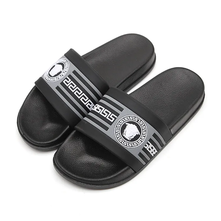 

Colorful men leather slippers wholesale summer soft designer slippers