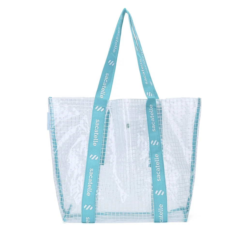 

Fashion alphabet PVC Tote Bag Clear Handbag Holographic Storage Shopping Bag