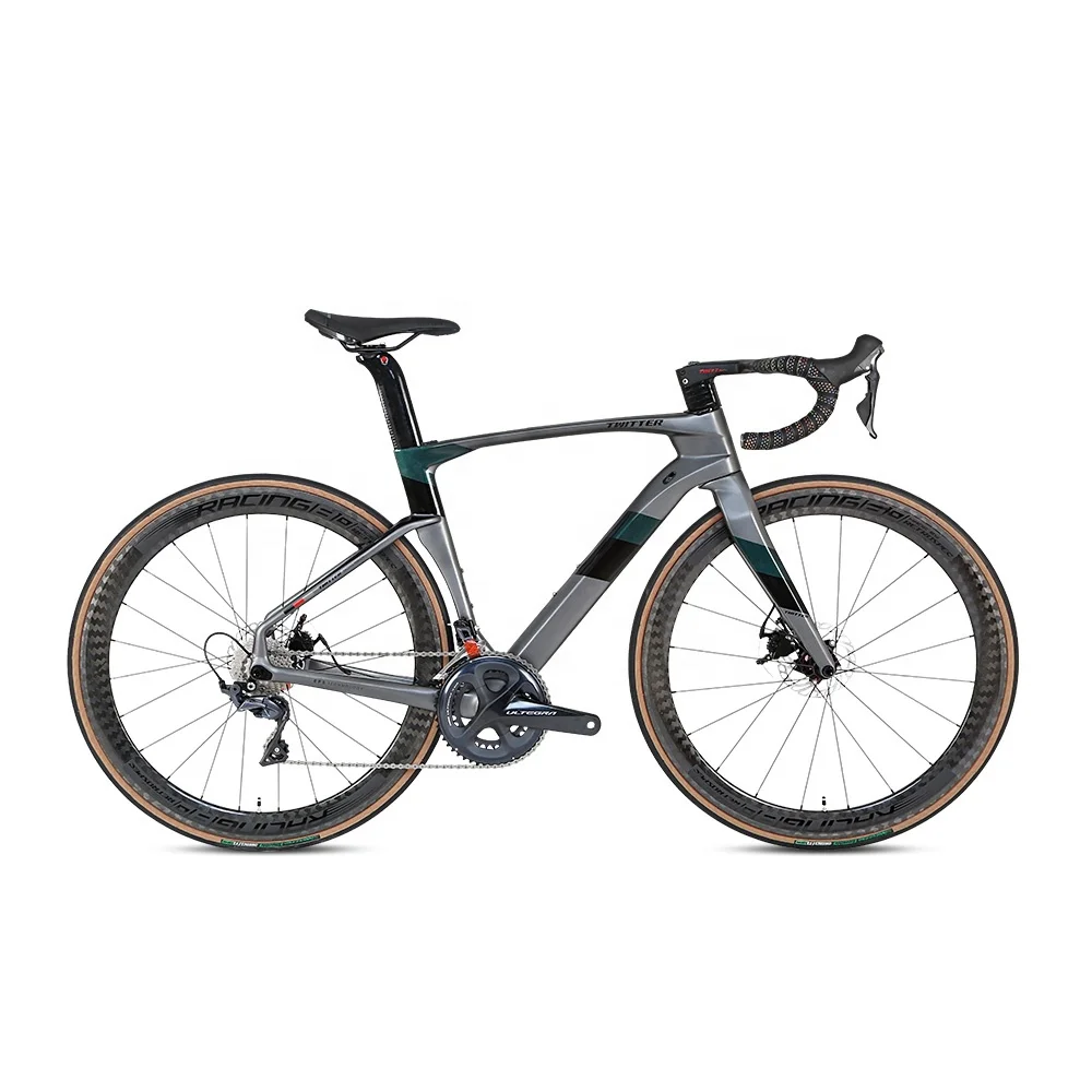 

Twitter CyclonePro Super Quality Full Carbon Road Bike with SHlMANO ULTEGRA R8000 22 Speed Groupset Disc Brake