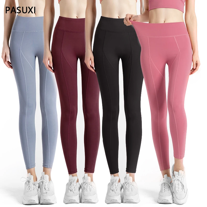 

Tik Tok Yoga Pants Women Fitness Pink Black Scrunch Butt High Waisted Sports Seamless Leggings With Reticulated Mesh Pockets