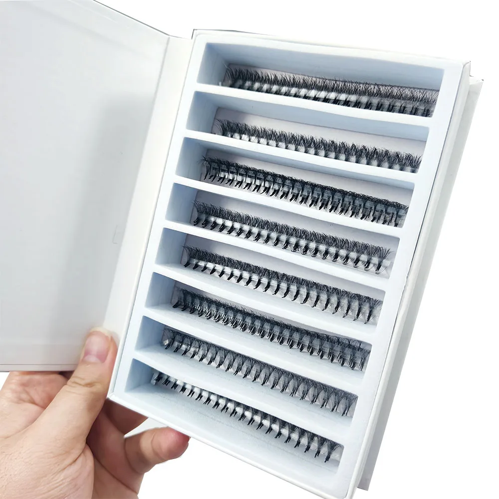 

pre fanned eyelash extension bulk 10d premade volume fans 5d loose russian volume lashes promade fans jumbo trays, Dark black