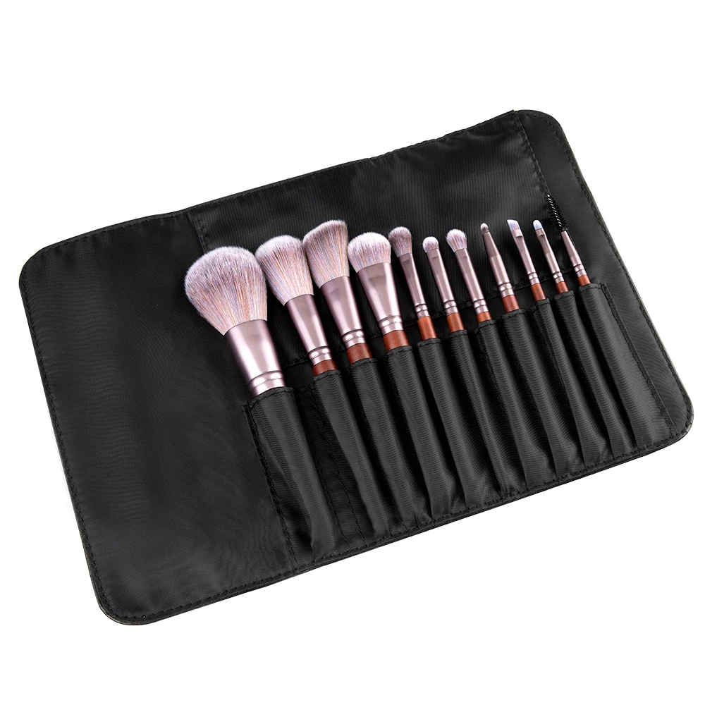 11pcs of Makeup Tool brush 2020 Hot Sale Eyeshadow Brushes Crystal clear Sequoia Makeup Brush Set