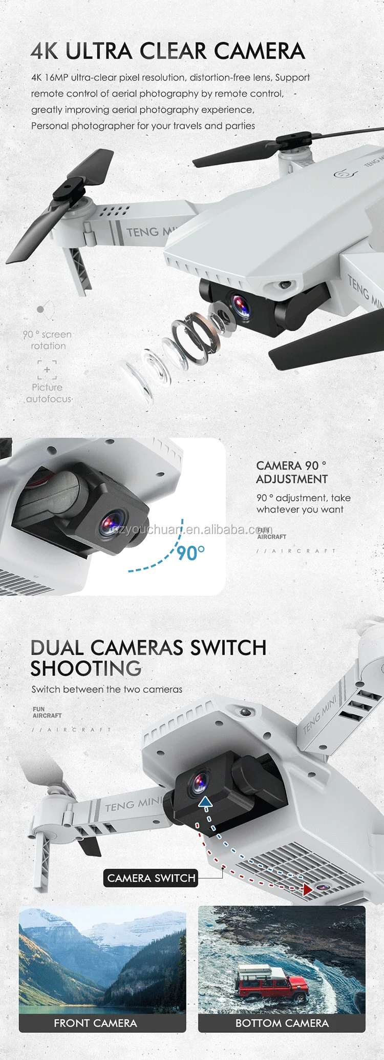 Kf609 Teng Mini With Dual Cameras Optical Flow Positioning Gesture
