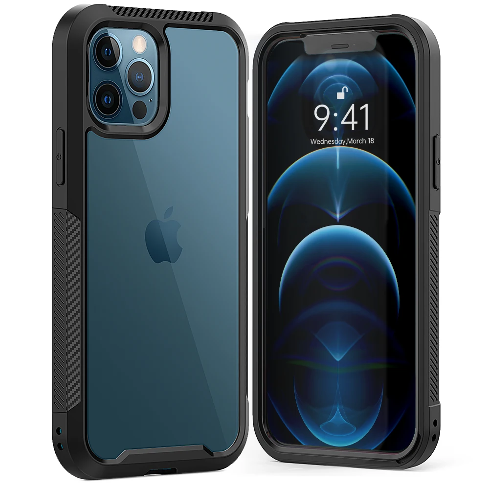 

Armor Shockproof Bumper 2 in 1 Phone Case For Iphone 12 11 Pro Max X XR XS 6 7 8 Plus Protective Back Cover, As picture shows