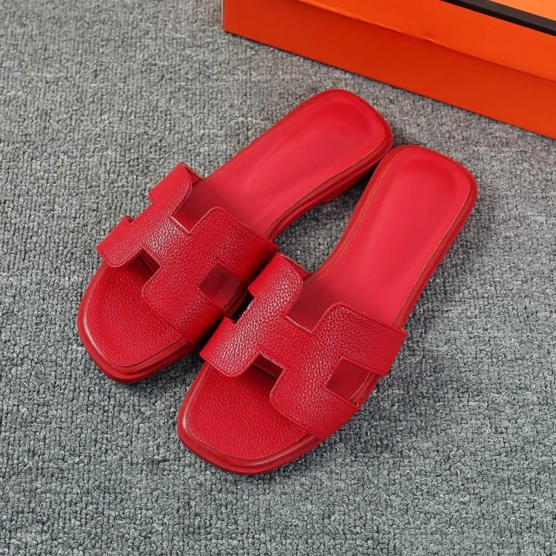 

Luxury Designer Square Toe Womens slipper wholesalers PU Leather Ladies Flats Sandals Plus Size, Customized color