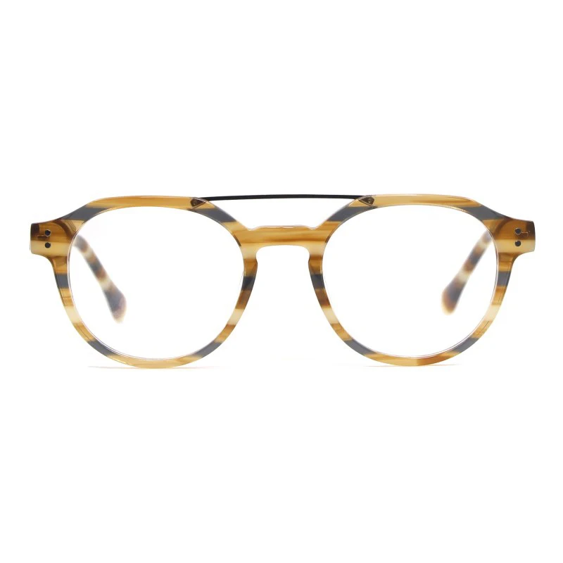 

96101 Luxury Multicolor Round Acetate Women Eye Wear Optical Frames
