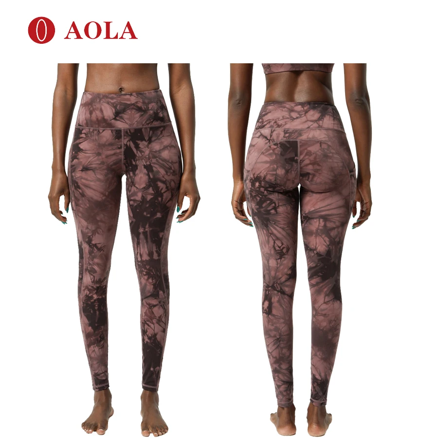 

AOLA Flexible Exercise Foreign Trade Free Sample Spandex Girls Fitness Pants Women Yoga Leggings, 3 colors