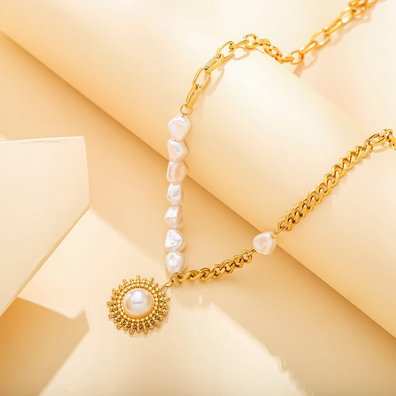 

Gold Plated Jewelry Beaded Women Crystal Butterfly Necklace 2021 Freshwater Pearls