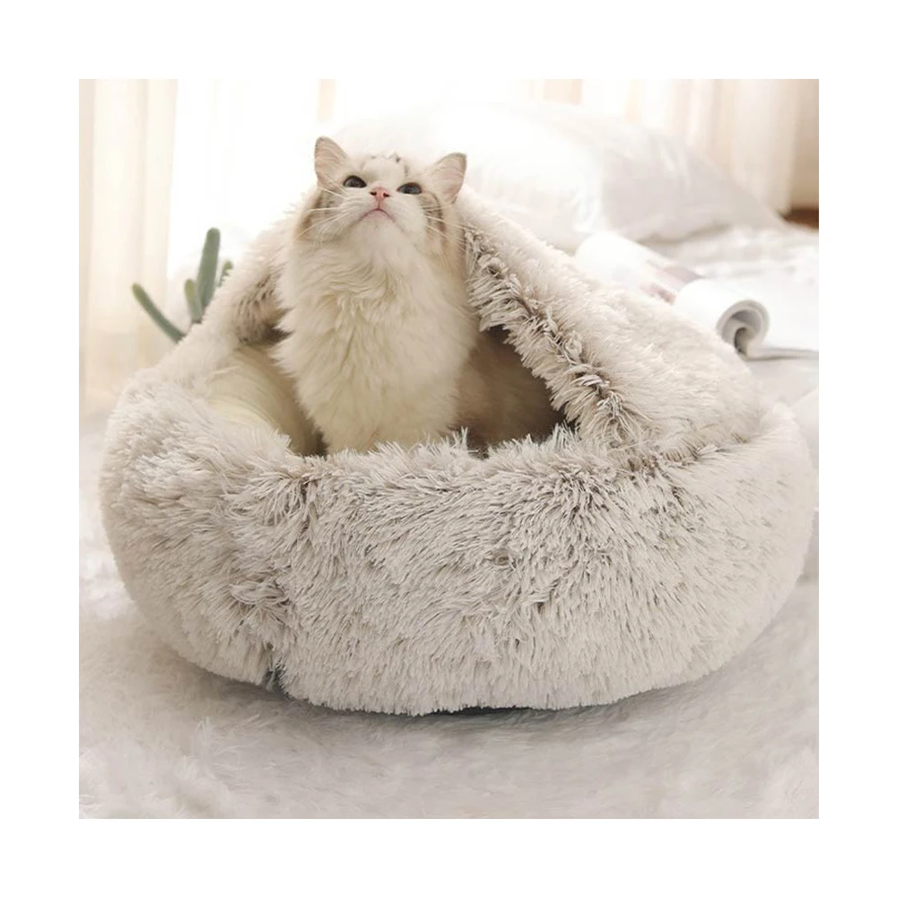 

Wholesale Custom Warm Comfortable Gray Pink Shell Shape For Dog Bed Pet Perreras Cat Cave, Pink,grey,green,brwon;customized color