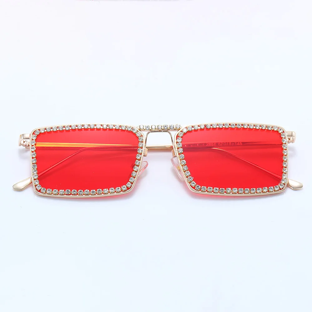 

Superhot Eyewear 52900 Fashion 2021 Sparkling Women Sun glasses Square Bling Bling Sunglasses