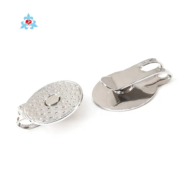 

Wholesale Stock Strong Magnetic Metal Cap Clips Golf Hat Clip Flat, Silver