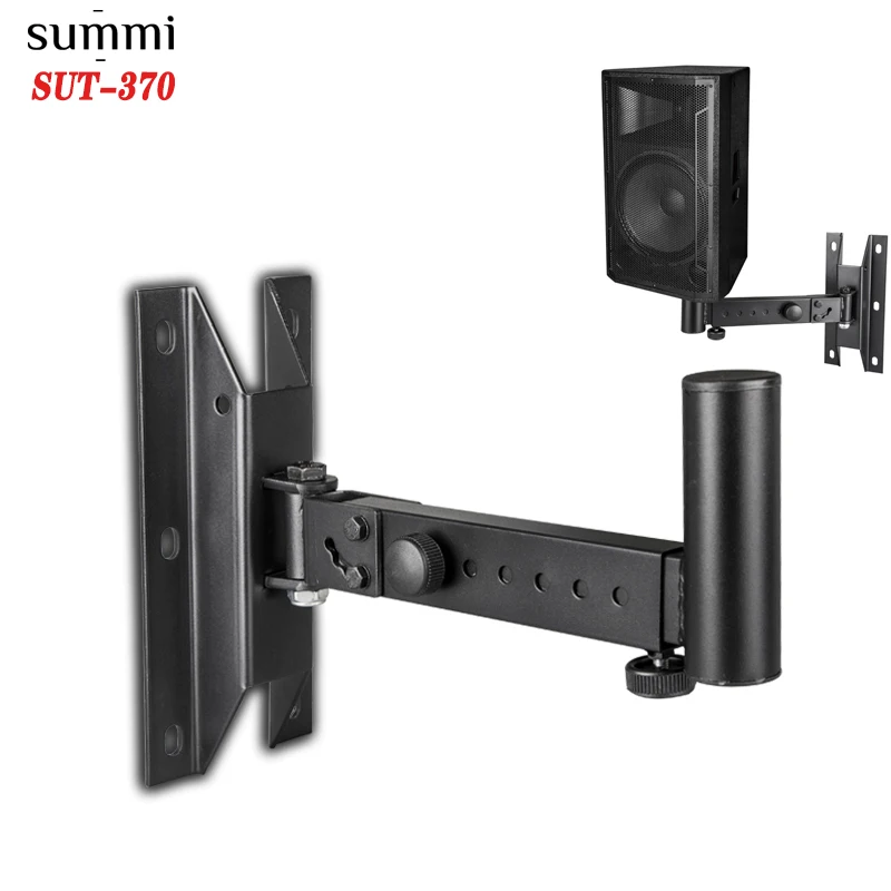 

SUT-370 One Pair of Universal speaker wall bracket, Swivels up to 90 (left/right), Tiltable up to 15, Max. 44 lbs (20 kg), Black