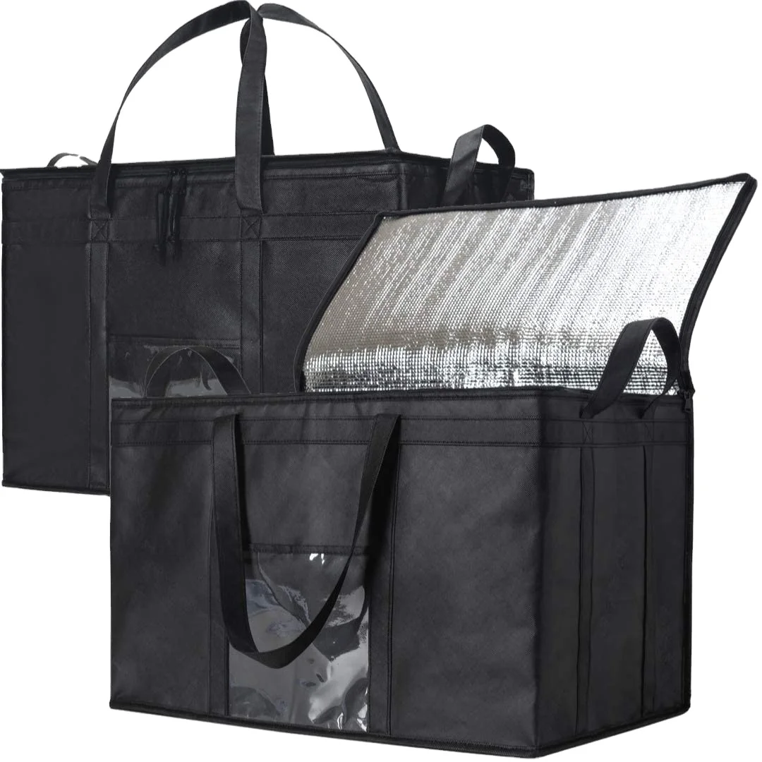 

Extra Large Heavy Duty Insulated Reusable Tote Grocery thermal Shopping Bag Cooler Bag Insulated Tote bag with zipper