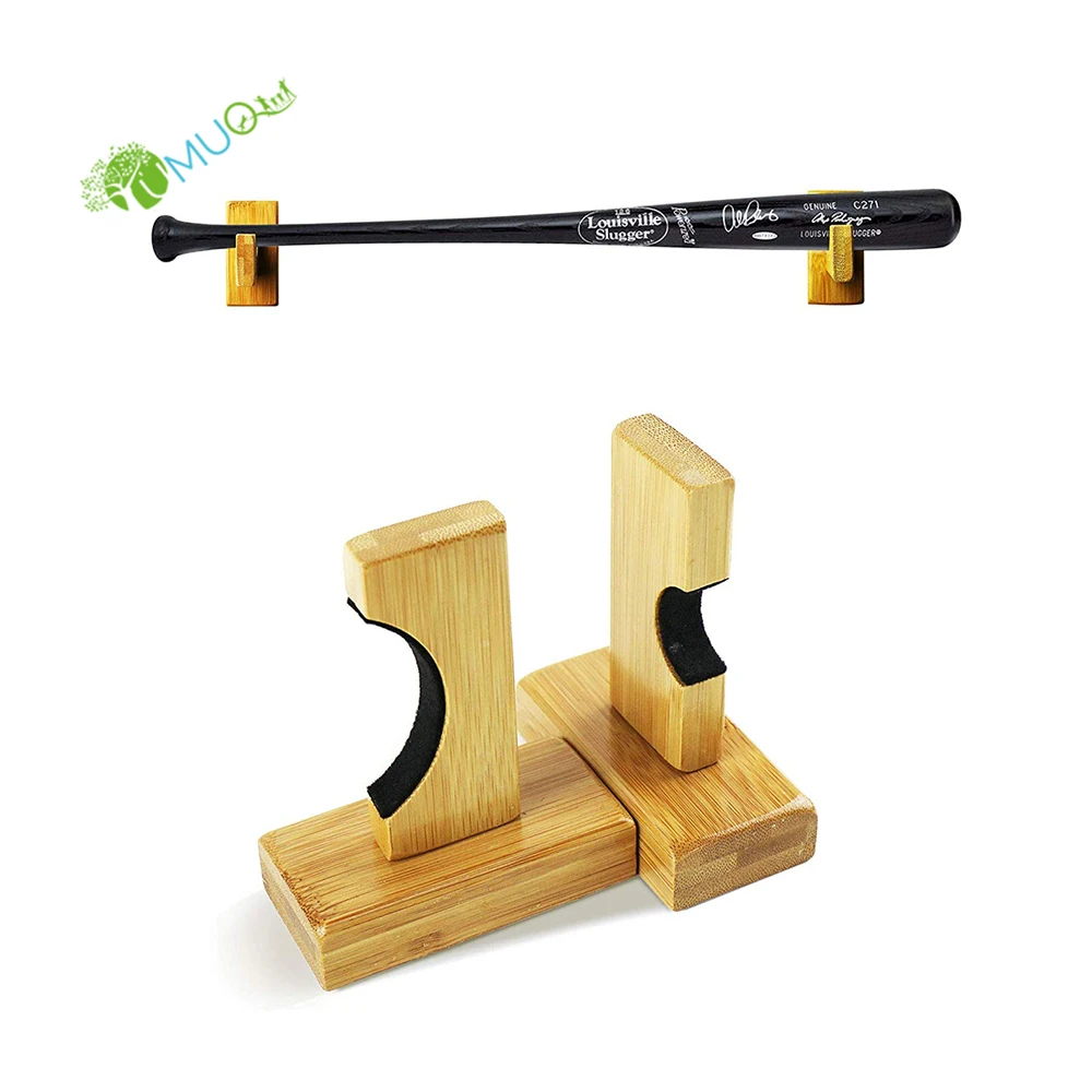 

YumuQ Wooden Baseball Bat Wall Mount, Customized
