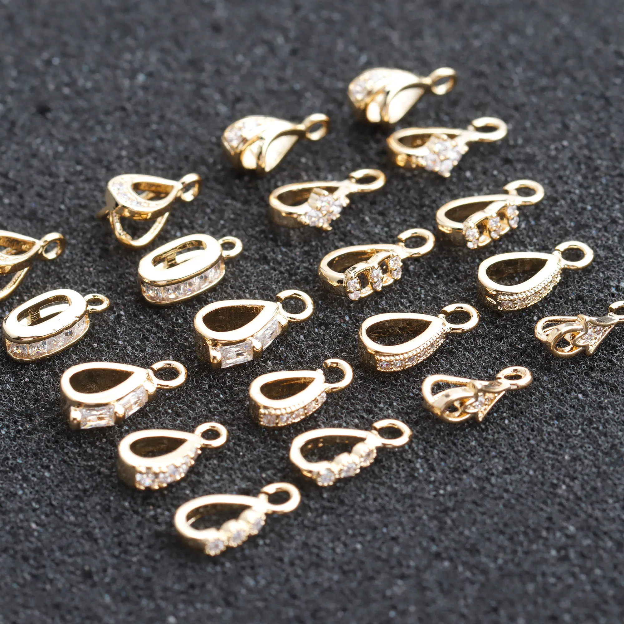 Mini Metal Zircon DIY Earring 	