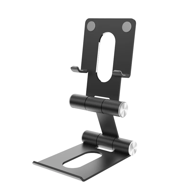 

Double axle multi function foldable aluminum alloy phone stand Tablet bracket Hight quality phone holder for iPhone 13, Black,pink,gray