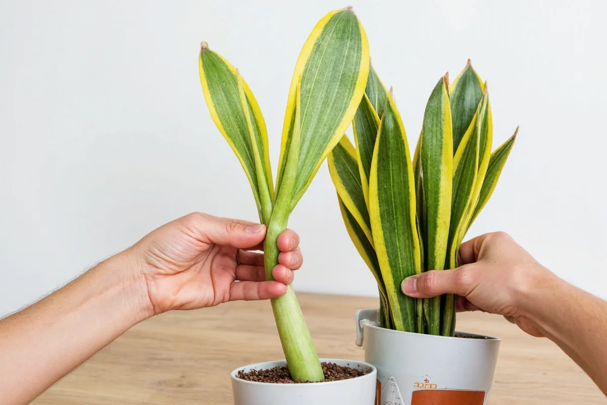 how to separate snake plant