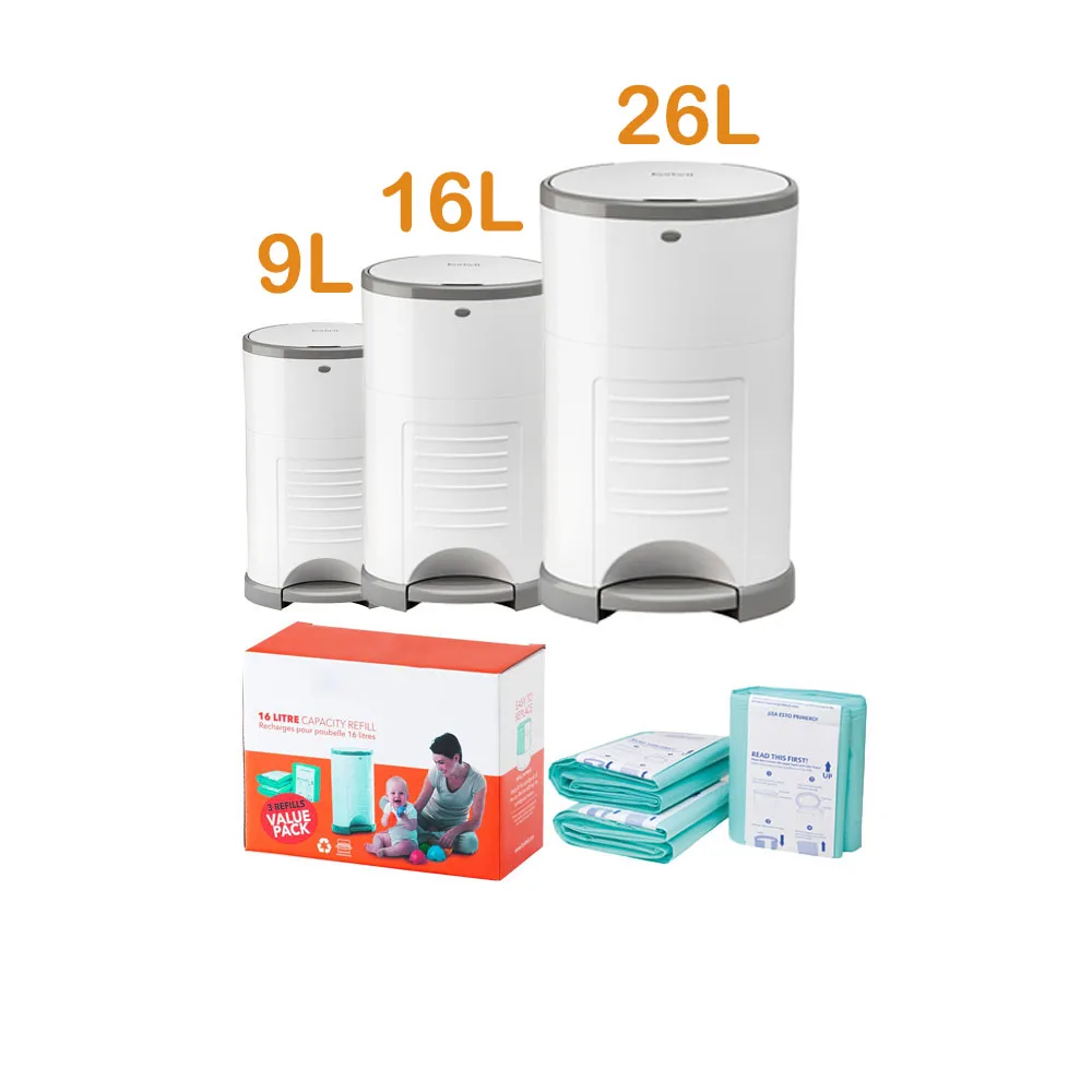 

factory 3 pakes diaper pail refill bag nappy disposal system refill Korbell Nappy Disposal Bin Liners diaper pail refill bags