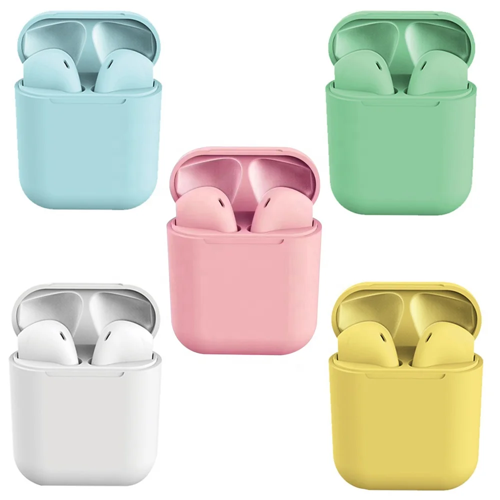 

Free shipping Inpods 12 Pop up Window Connection TWS 5.0 Stereo Frosted Feel Touch Control Wireless Blue tooth Earphone