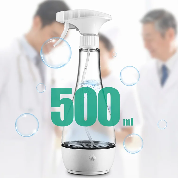 

Multi-function household sodium hypochlorite generator rechargeable sterilizer spray pasteurized water, White