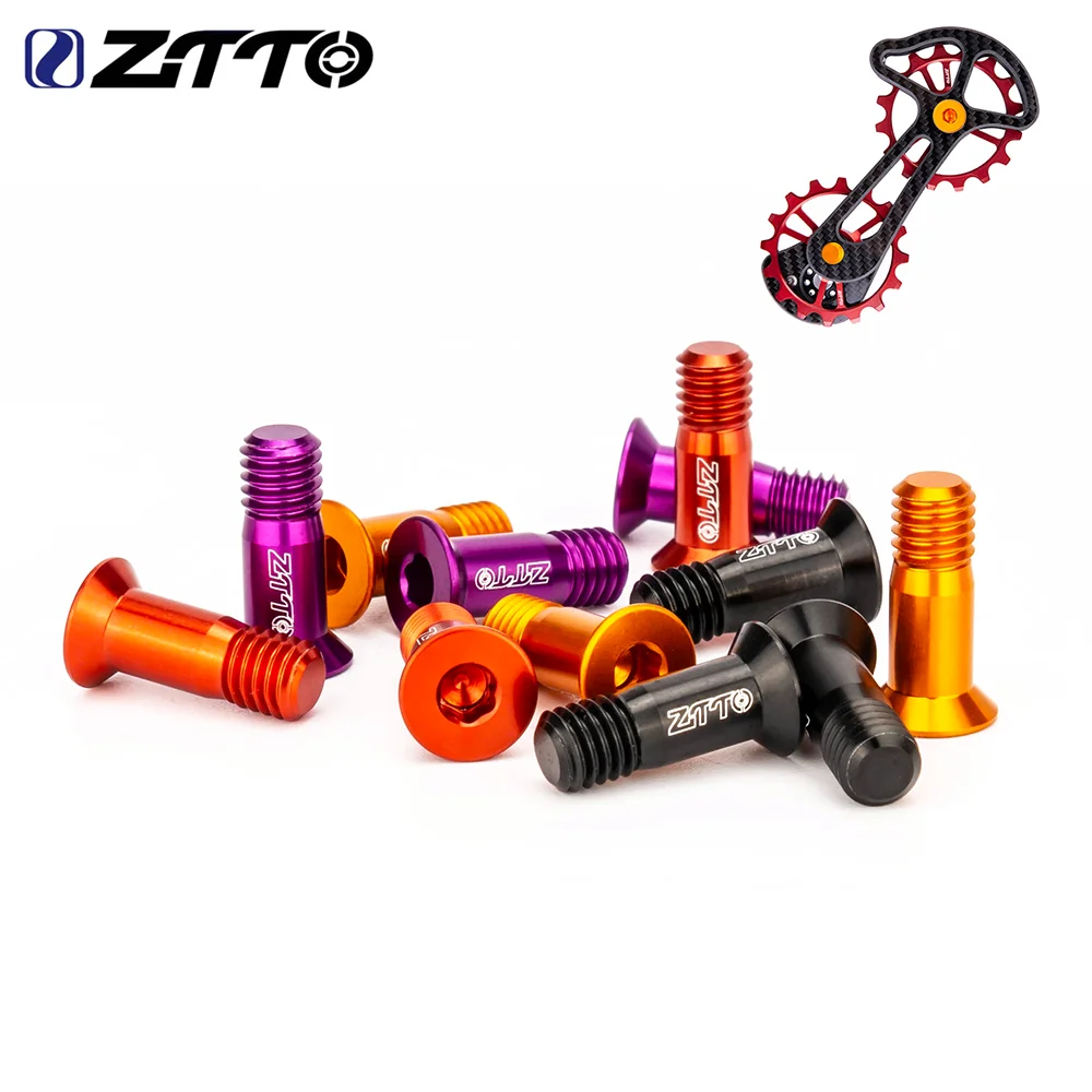 

ZTTO Bike Rear Derailleur Jockey Wheel Bolts Pulley Screws Aluminum Alloy For Mountain Road Bike Guide Pulley Roller Idler