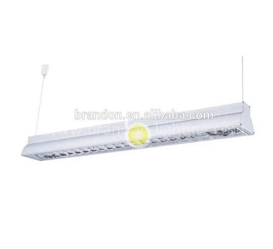 Pendant grille light fixture for batten lamp T5 T8 tube led ceiling lights aluminum suspended