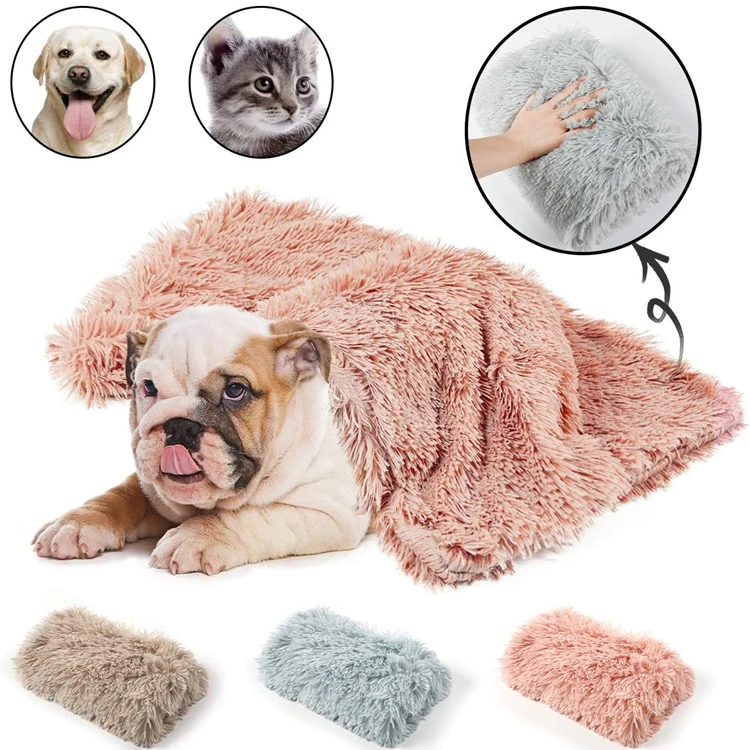 

wholesale price Faux Fur Pet Luxury Dog Blanket Cover Soft Fluffy pet Blanket sleep mat For Dog cats Beds Sofa, Pink ,blue ,red ,green.....