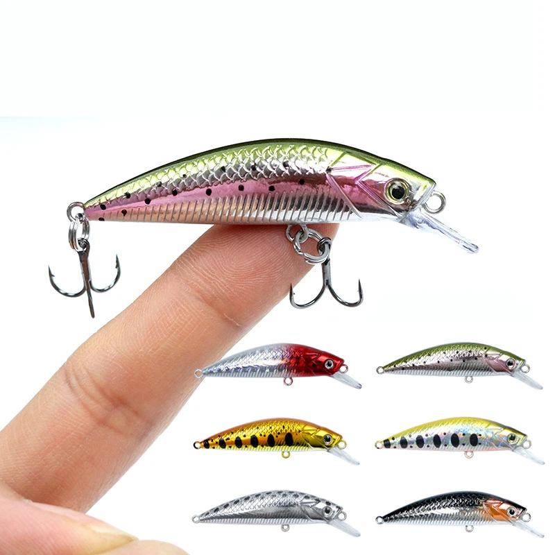 

minnow mini sinking fishing lure 5cm 6.5g Trout fishing Lures Suitable for all water layers fishing lures bait, 6 colors