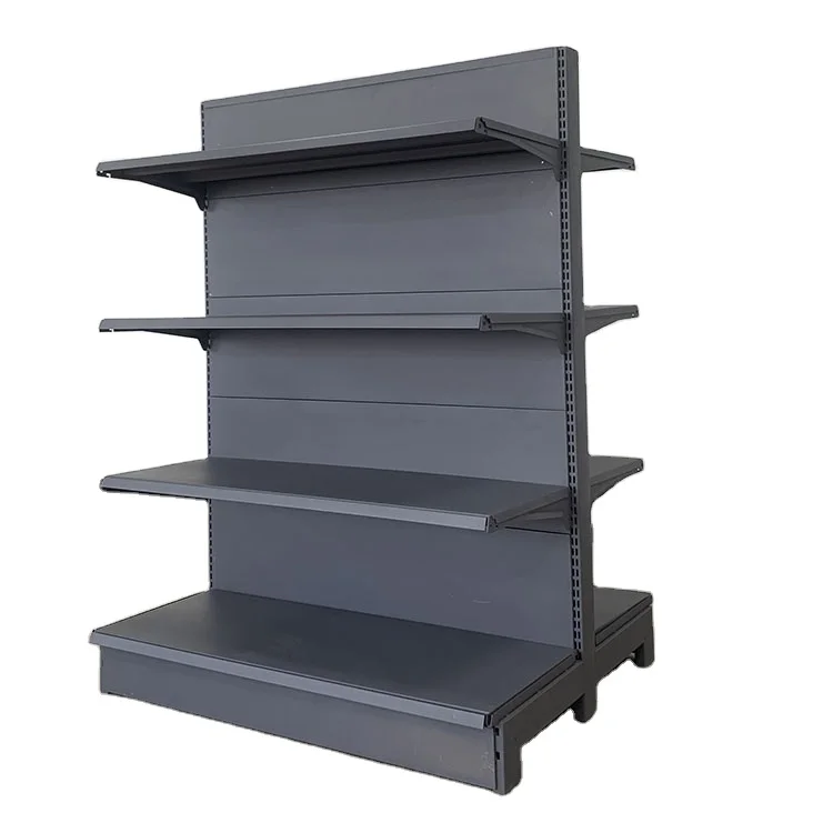 

Factory Customized Size Thickness Color Double-sided supermarket centre rack china gondola shelving super shop rack