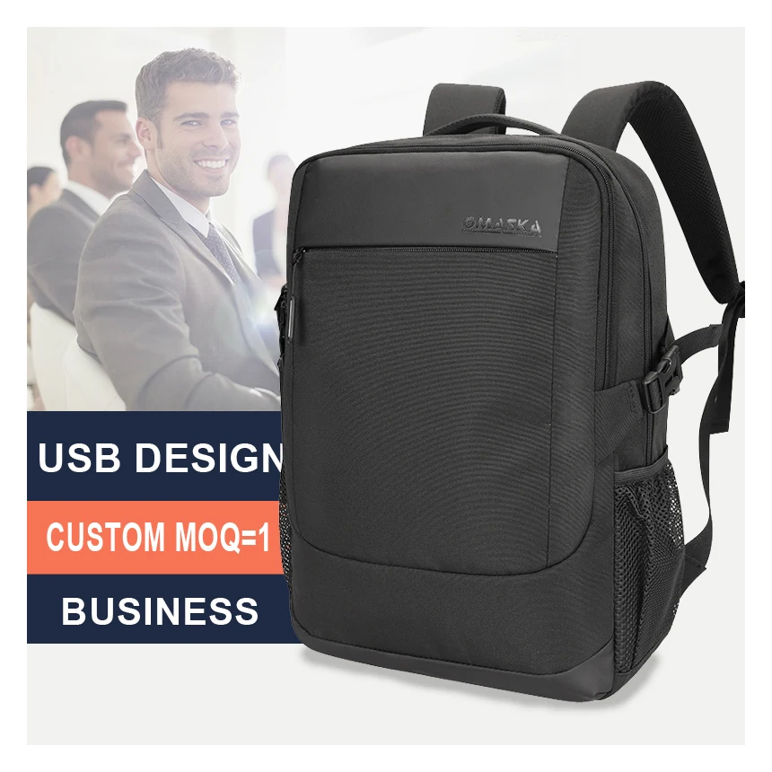 

OEM Work Custom Business Laptop Bag USB Rucksack Gray Men Unisex ODM Smart Black Business Backpack With USB Charging Port Pink, Black,red,grey,purple,blue