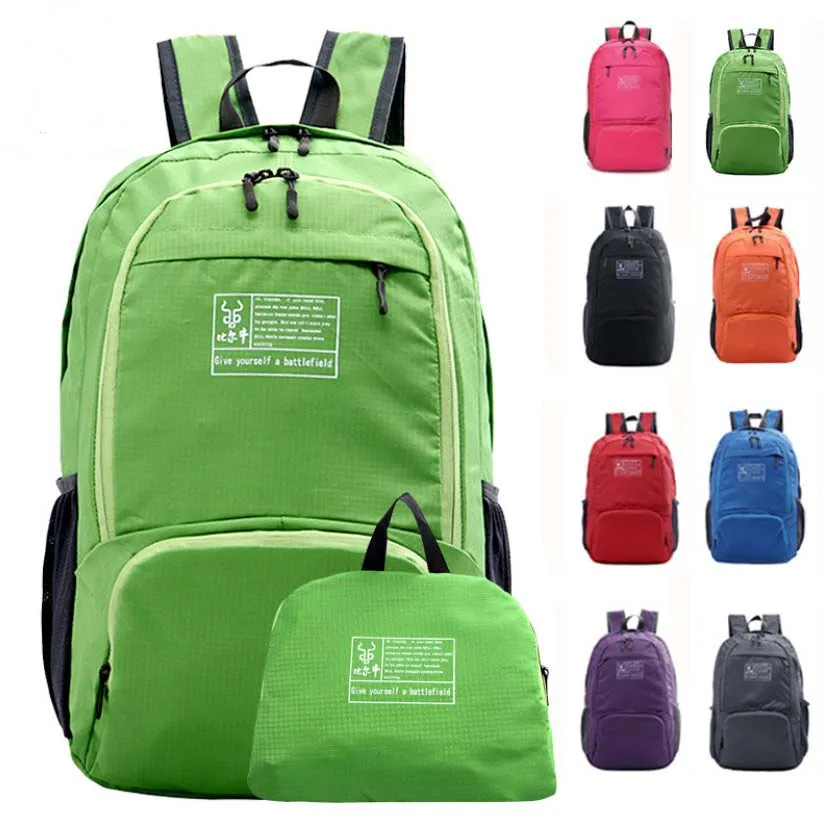 

Waterproof folding backpack custom outdoor sports backpack to accommodate the travel backpack
