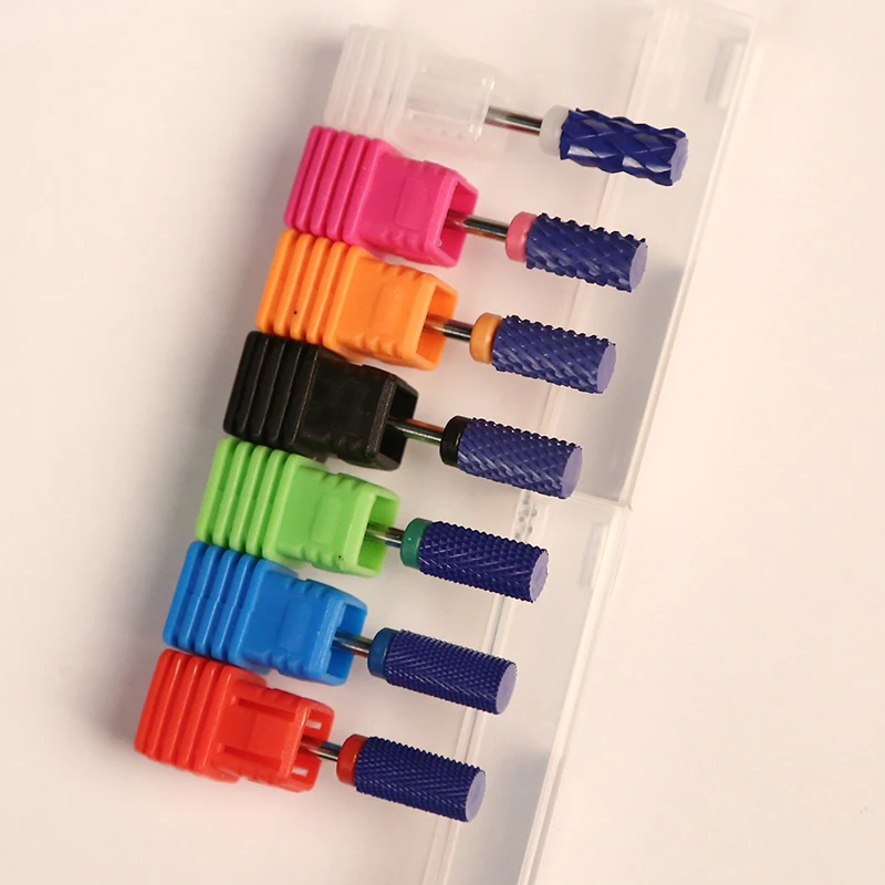 

Blue Nail Gel Polishing Tool Electric Nail File Barrel Bit Ceramic Nail Drill Bit