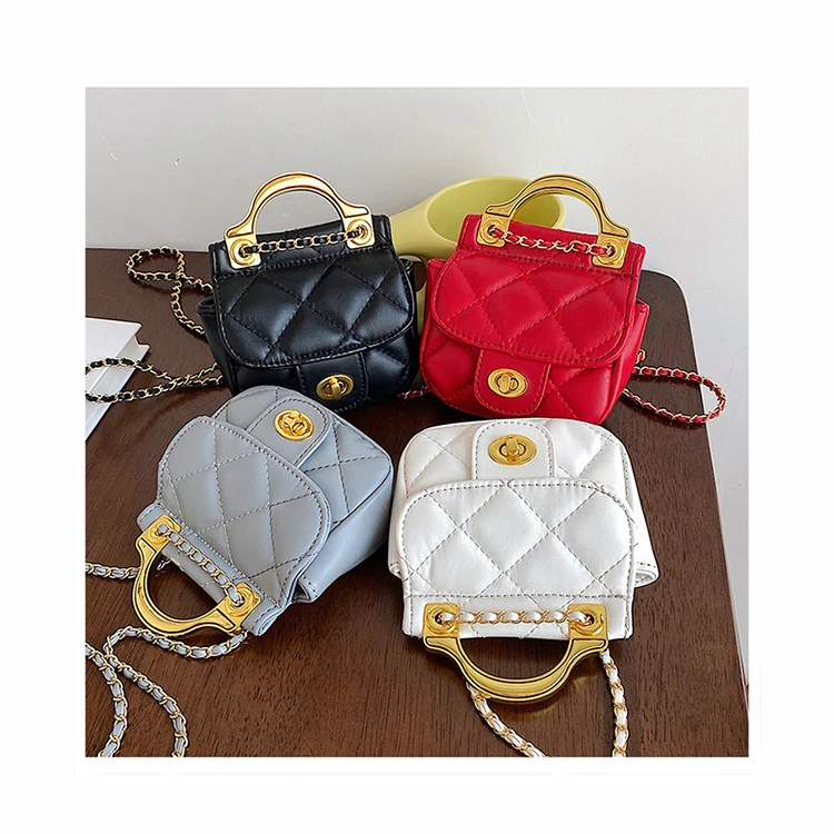 

Women Bags Designer Girls Shoulder Bag Female Handbag Purse Mini Chain Fashion Metal Hand 2021 New Diamond Lattice Crossbody Bag