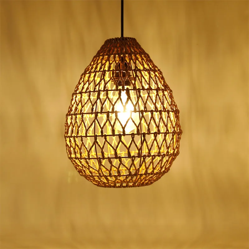 lampen new products 2020 unique pendant lamps home decor paper rope lighting  rattan ceiling lamp lamparas colgantes