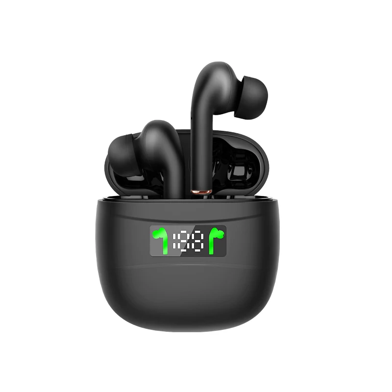 

In-ear headphones J3 Pro earbuds wireless earphone with LED light charging box for young people gifts, Black/white