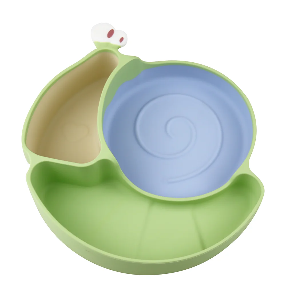 

New Style Hot Sales 100% BPA Food Grade Non Slip New Silicone Products Suction Baby Plate For Baby New Colors, Green&pink