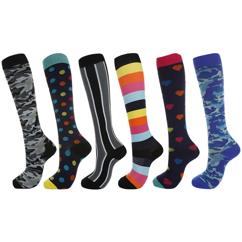 

Unisex Knee High Colored Running Socks Compression Socks For Men And Women