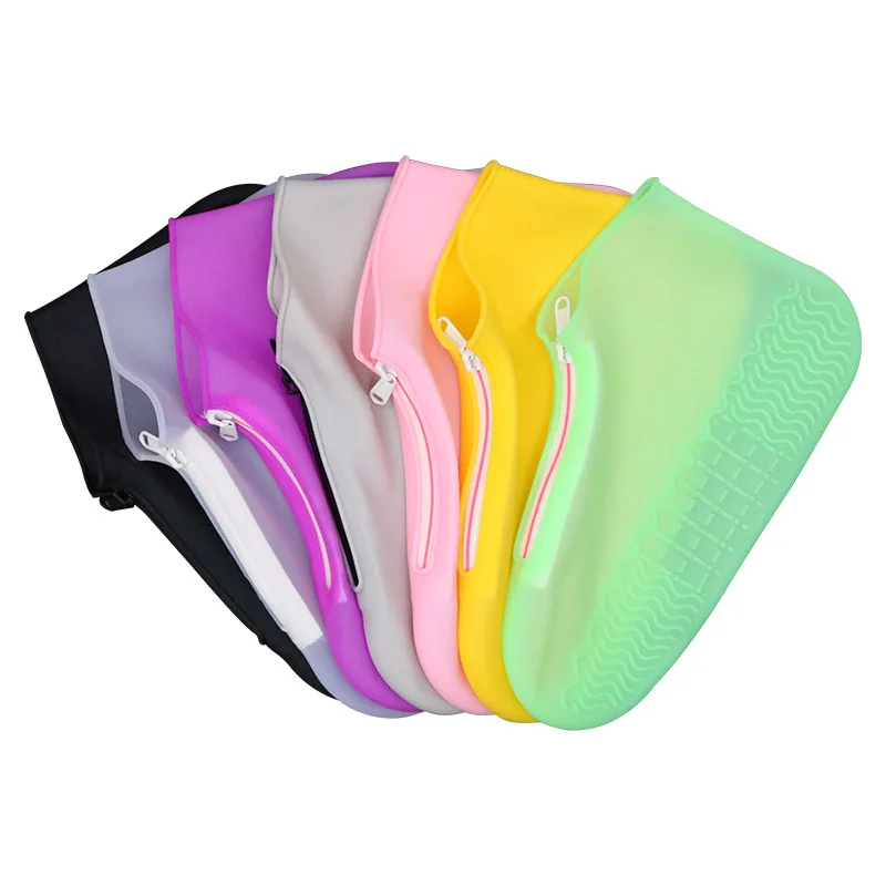 

Medium New Arrival high elastic anti slip zipper waterproof Silicone rain shoe cover, Various colors available offer