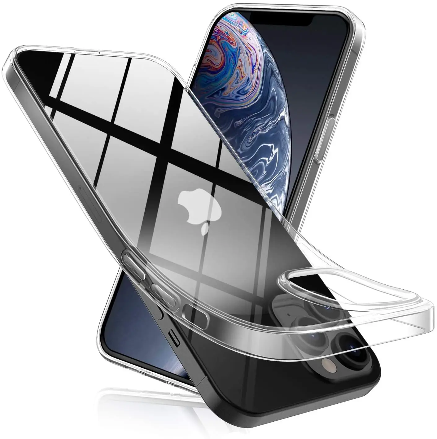 

2021 Transparent TPU Clear Silicone Shockproof Cover for iPhone 12 Case