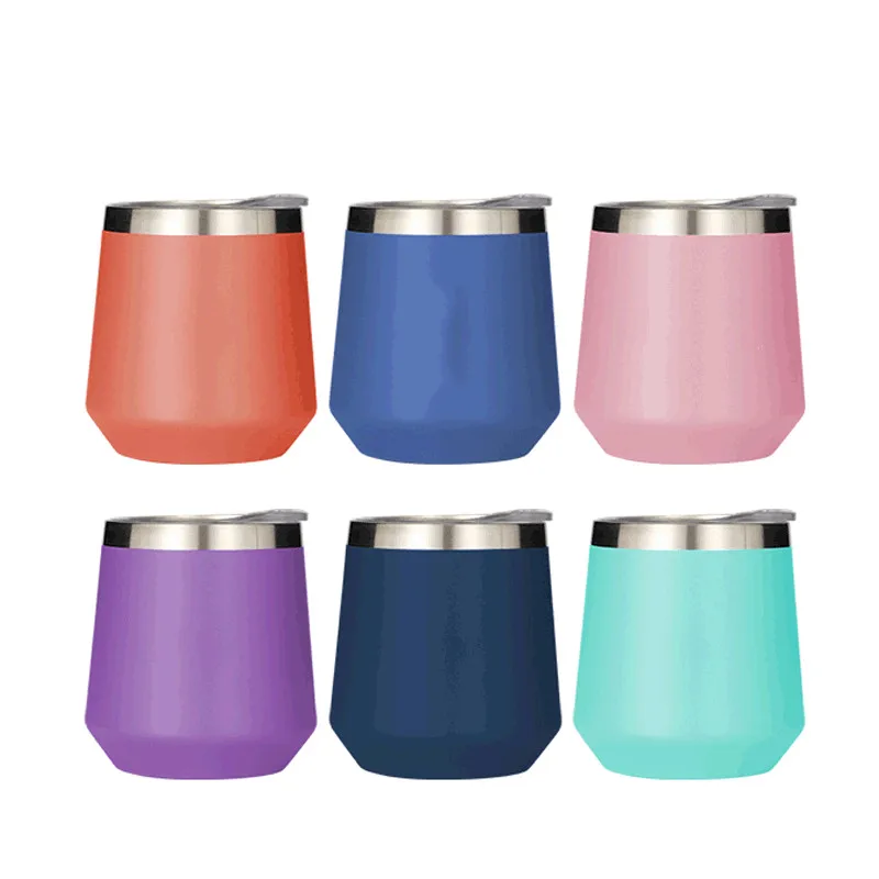 

Amazon hot sale stainless steel 12oz creative U-shaped egg cup double vacuum stainless steel eggshell cup, Customized color