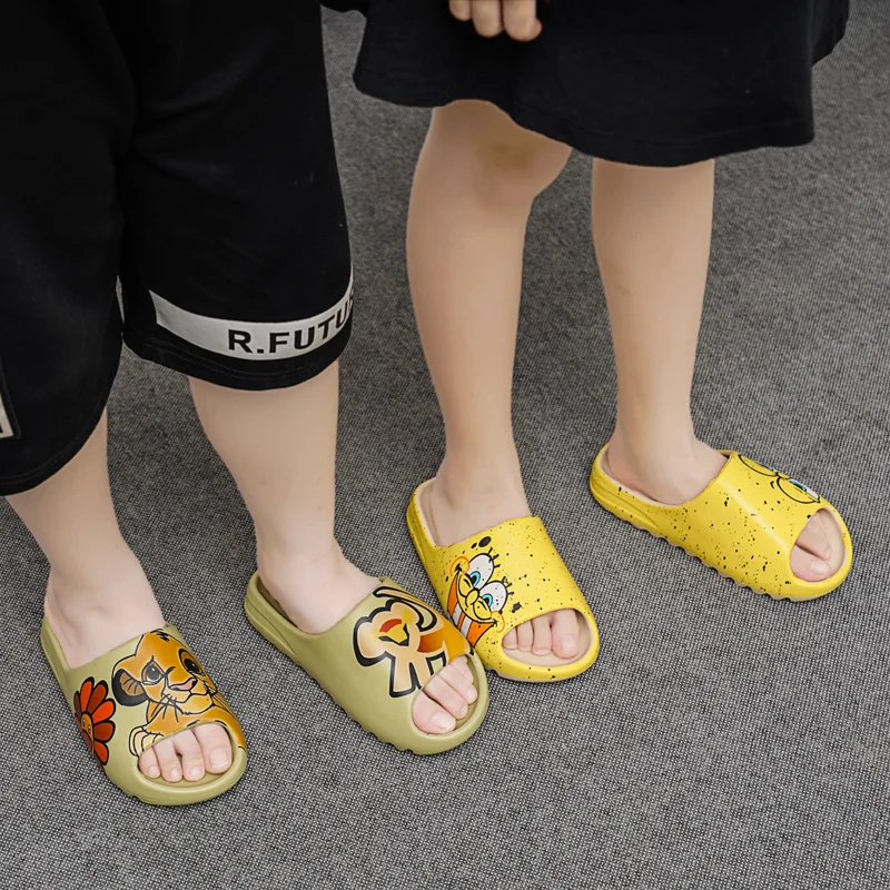 

HappyChina 2020 summer girl beach yeezy kids slides shoes children's slippers boy sandal for kids boys and girls