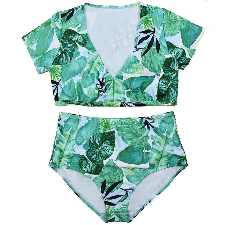 

2021 Bathing suit with Fat Big Size High Waist swimwear sexy plus size swimwear bikini for fat women 3 piece swimsuit