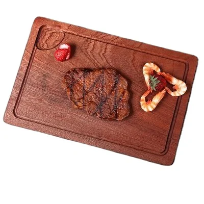 

Tabla De Cortar De Madera Household Western Food Sapele Steak Tray Restaurant Wooden Plate Pizza Cutting Board For Kitchen