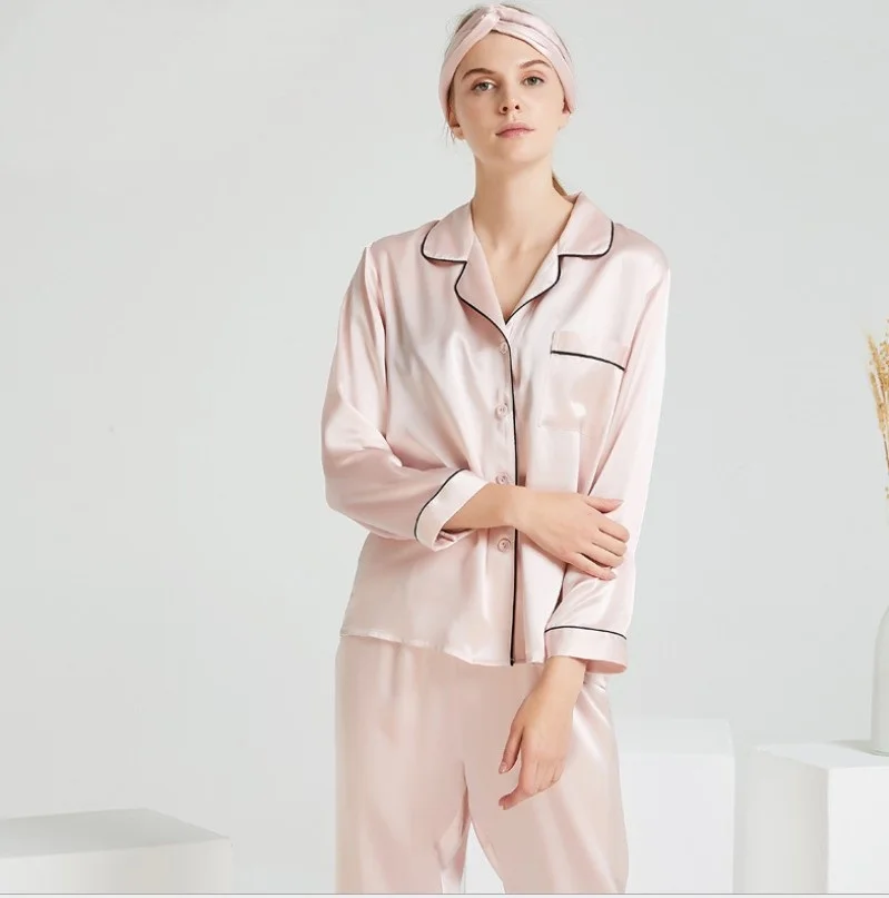 Custom Luxury Short 100% Silk Pyjama Set Comfortable Pajamas Women Cami ...