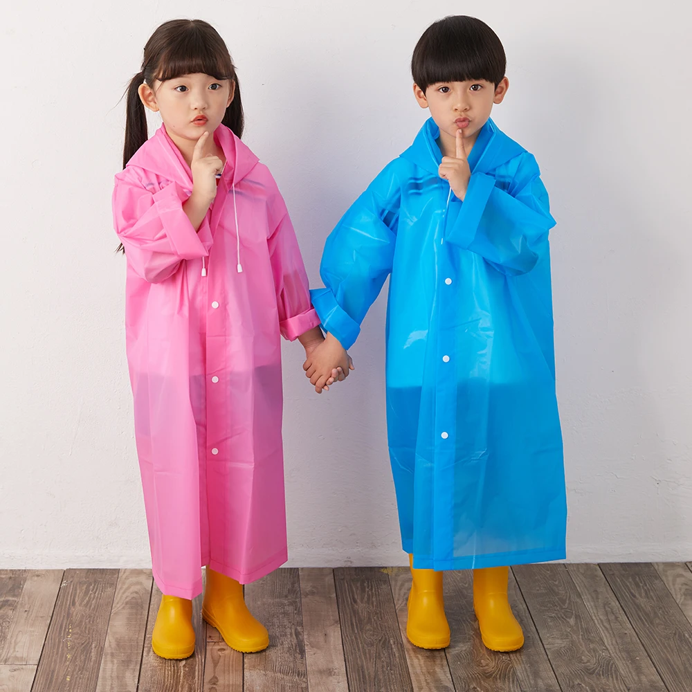 

Peva Rain Poncho Recycle Eva Rain Coat Poncho With Buttons Raincoat Raincoats, Blue/pink/yellow/green/purple/white