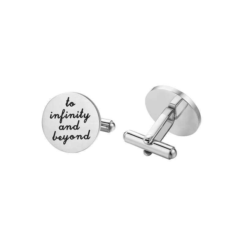

Loftily Custom Letter Clothes Jewelry Accessories 316L Stainless Steel Shirt Cufflink Cuff Links, Silver