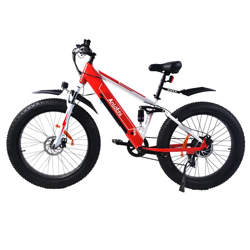 

ANLOCHI best selling 26inch 48V 500W suspension mountain electric bycycle bicycle frame mountain bike
