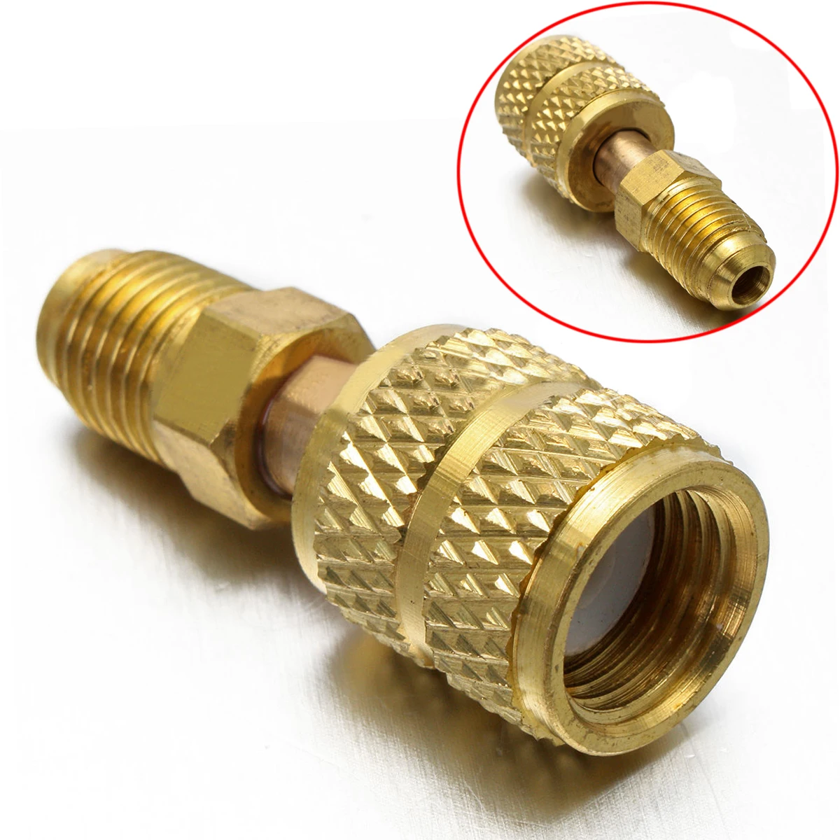Brass Air Conditioners Adapters Mayitr R410a Adapter Fitting 1/4" Male